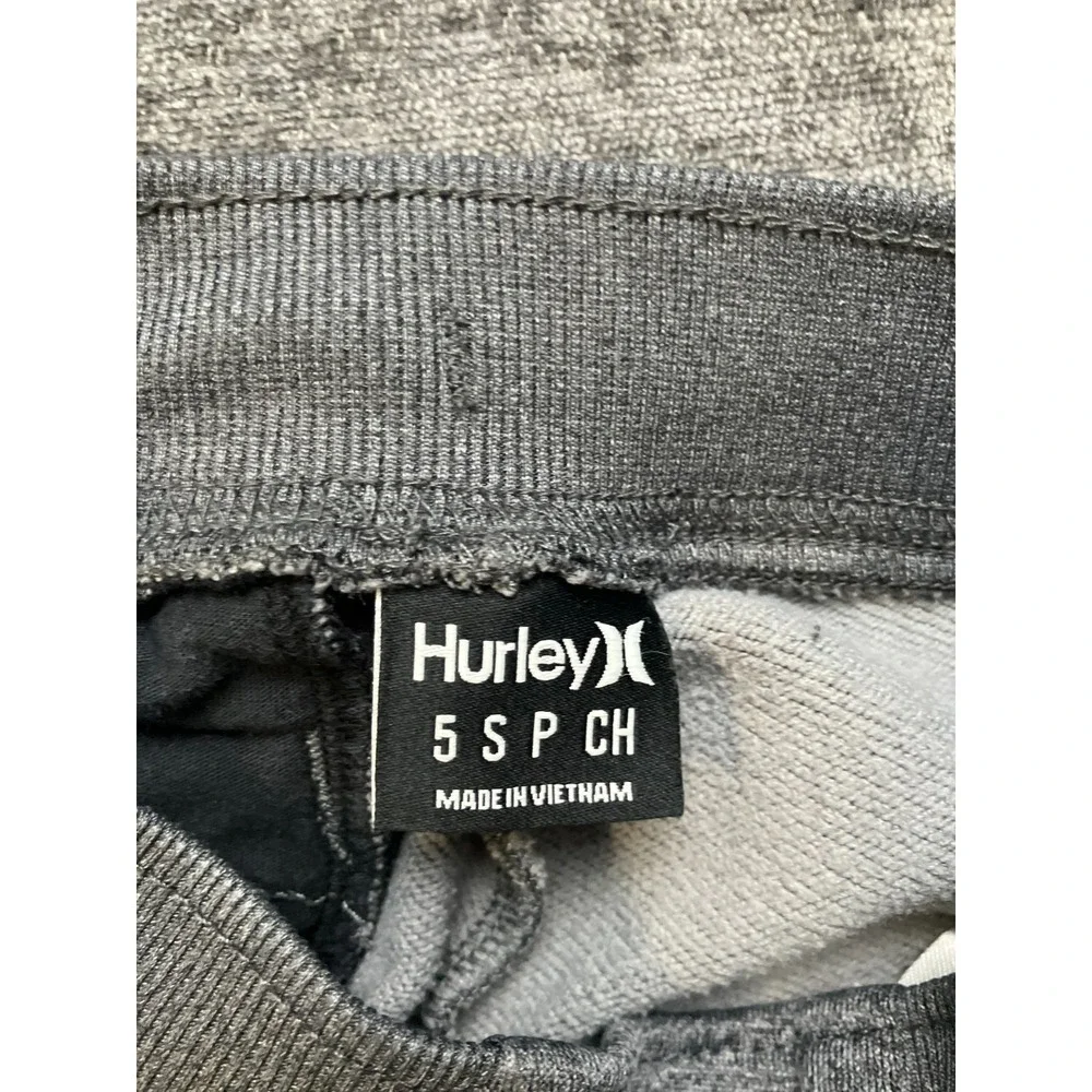 Hurley Nike Dri-FIT Solar Jogger Pants Boys Small 5 Gray Heather Tapered Zipper